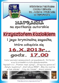 Spotkanie autorskie z Krzysztofem Koziołkiem i jego kryminalną zagadką